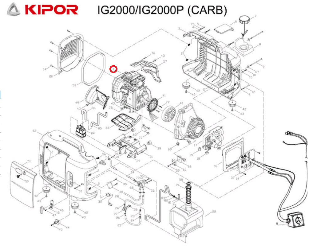 Kipor Power Solutions Generator Engine KG15800000